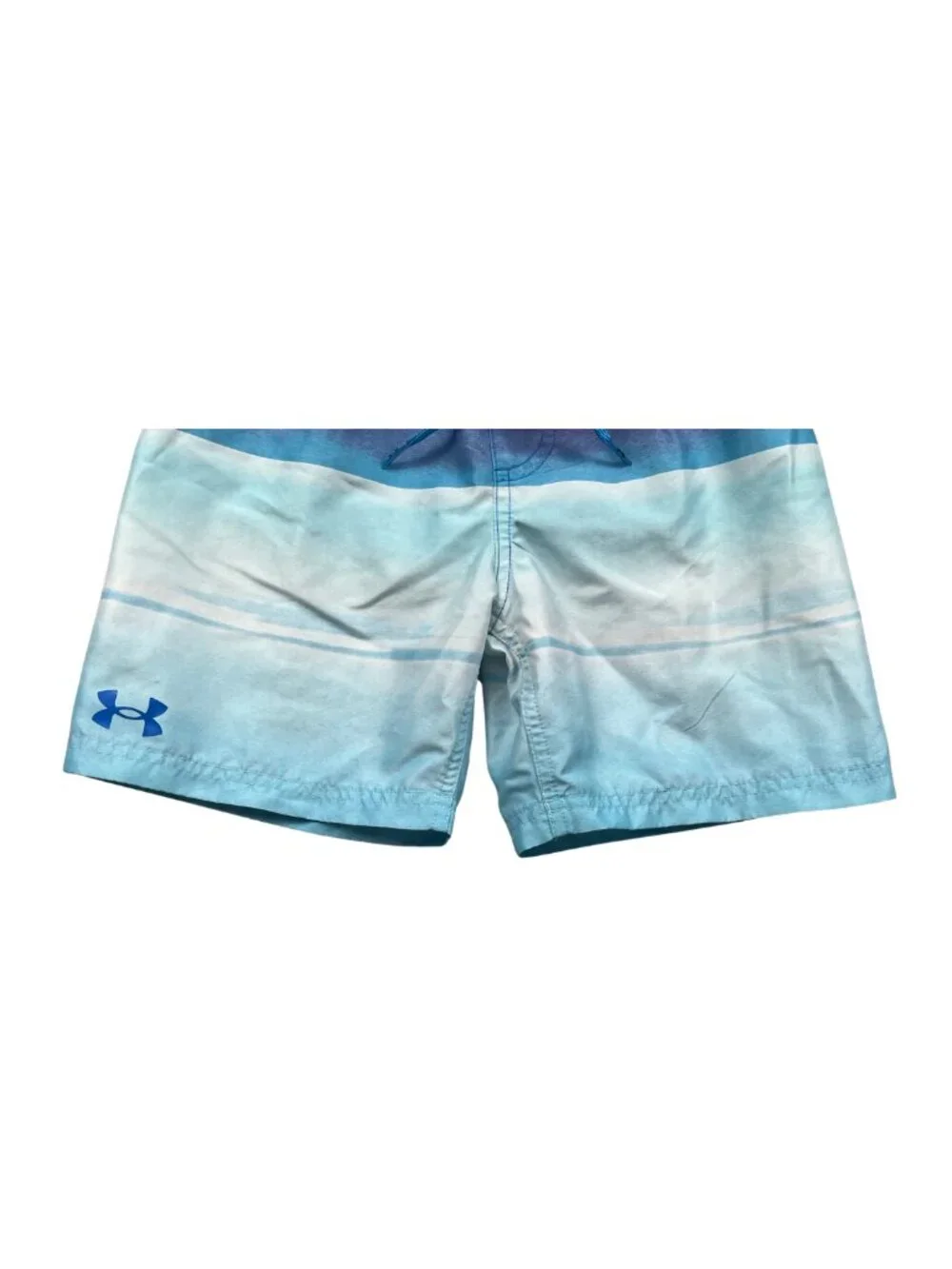 Under Armour Boys Blue Striped Swim Trunks Shorts Size 4 Blue Beach Pool